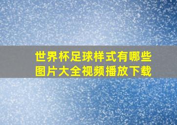 世界杯足球样式有哪些图片大全视频播放下载