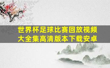 世界杯足球比赛回放视频大全集高清版本下载安卓