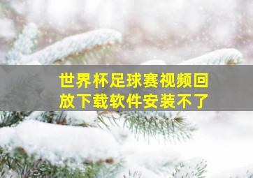 世界杯足球赛视频回放下载软件安装不了