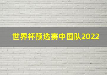 世界杯预选赛中国队2022