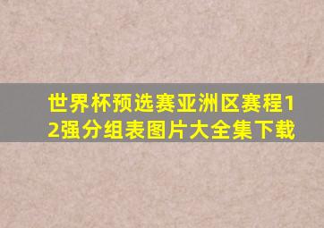 世界杯预选赛亚洲区赛程12强分组表图片大全集下载