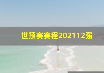 世预赛赛程202112强