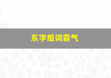 东字组词霸气