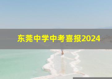 东莞中学中考喜报2024