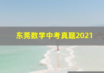 东莞数学中考真题2021