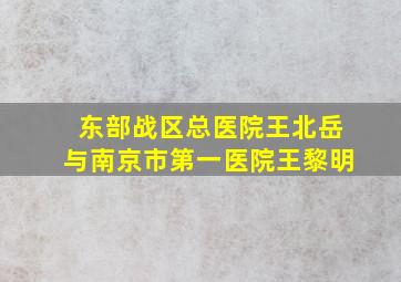 东部战区总医院王北岳与南京市第一医院王黎明