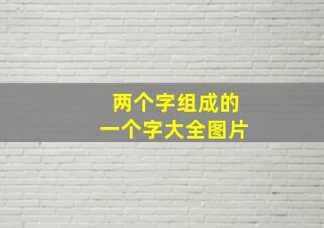 两个字组成的一个字大全图片