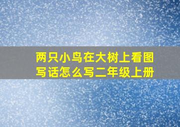 两只小鸟在大树上看图写话怎么写二年级上册