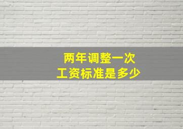 两年调整一次工资标准是多少