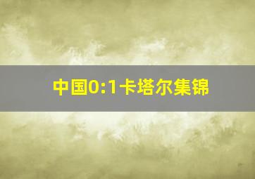 中国0:1卡塔尔集锦