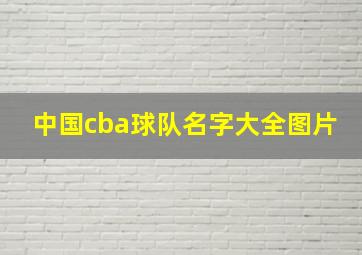 中国cba球队名字大全图片