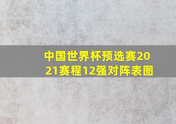 中国世界杯预选赛2021赛程12强对阵表图