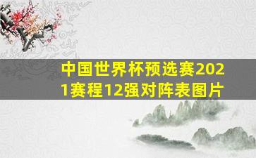 中国世界杯预选赛2021赛程12强对阵表图片