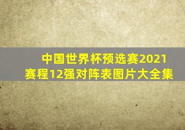 中国世界杯预选赛2021赛程12强对阵表图片大全集