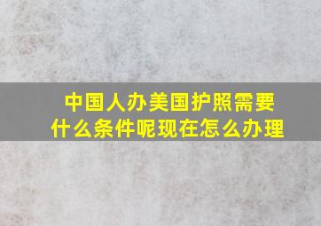 中国人办美国护照需要什么条件呢现在怎么办理