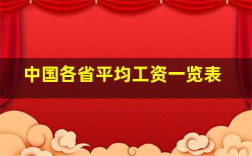 中国各省平均工资一览表