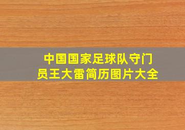 中国国家足球队守门员王大雷简历图片大全