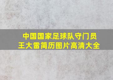 中国国家足球队守门员王大雷简历图片高清大全