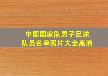 中国国家队男子足球队员名单照片大全高清