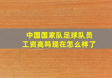 中国国家队足球队员工资高吗现在怎么样了