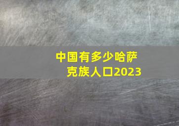 中国有多少哈萨克族人口2023