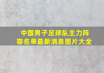 中国男子足球队主力阵容名单最新消息图片大全