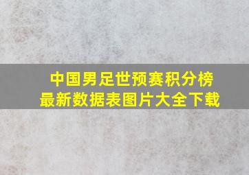 中国男足世预赛积分榜最新数据表图片大全下载