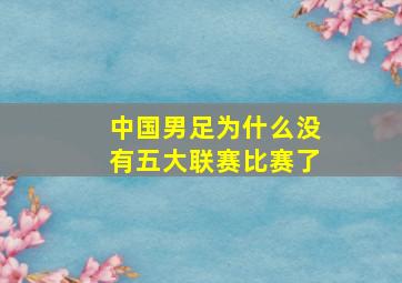 中国男足为什么没有五大联赛比赛了