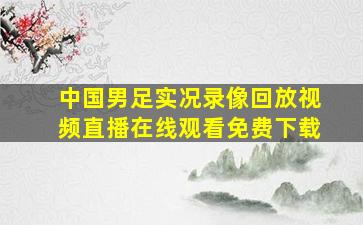 中国男足实况录像回放视频直播在线观看免费下载