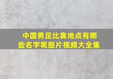 中国男足比赛地点有哪些名字呢图片视频大全集