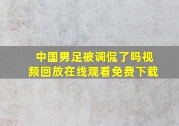 中国男足被调侃了吗视频回放在线观看免费下载