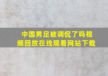 中国男足被调侃了吗视频回放在线观看网站下载