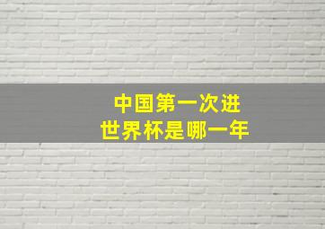 中国第一次进世界杯是哪一年