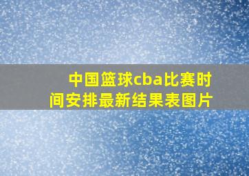 中国篮球cba比赛时间安排最新结果表图片