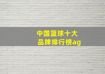 中国篮球十大品牌排行榜ag