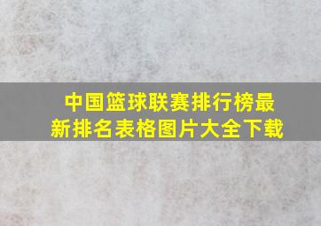 中国篮球联赛排行榜最新排名表格图片大全下载