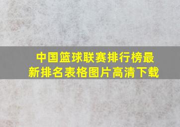 中国篮球联赛排行榜最新排名表格图片高清下载