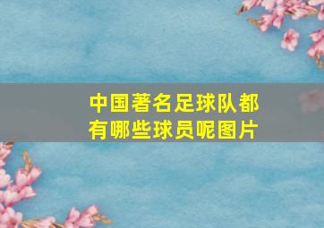 中国著名足球队都有哪些球员呢图片