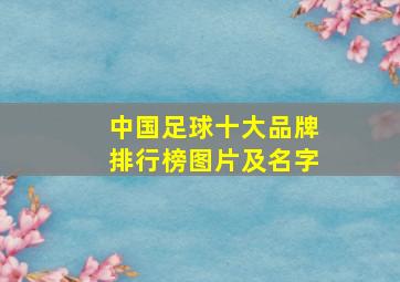 中国足球十大品牌排行榜图片及名字