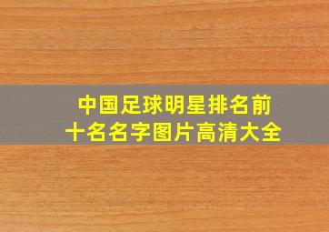 中国足球明星排名前十名名字图片高清大全