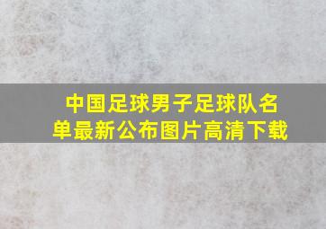 中国足球男子足球队名单最新公布图片高清下载