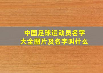 中国足球运动员名字大全图片及名字叫什么