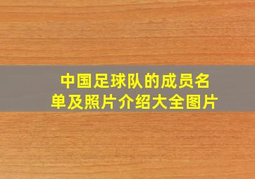 中国足球队的成员名单及照片介绍大全图片