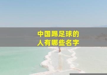 中国踢足球的人有哪些名字