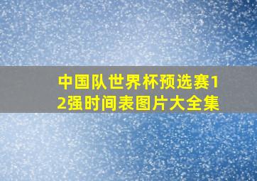 中国队世界杯预选赛12强时间表图片大全集