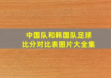 中国队和韩国队足球比分对比表图片大全集