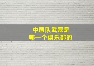 中国队武磊是哪一个俱乐部的