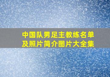 中国队男足主教练名单及照片简介图片大全集