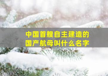 中国首艘自主建造的国产航母叫什么名字