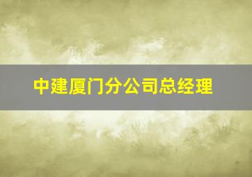 中建厦门分公司总经理